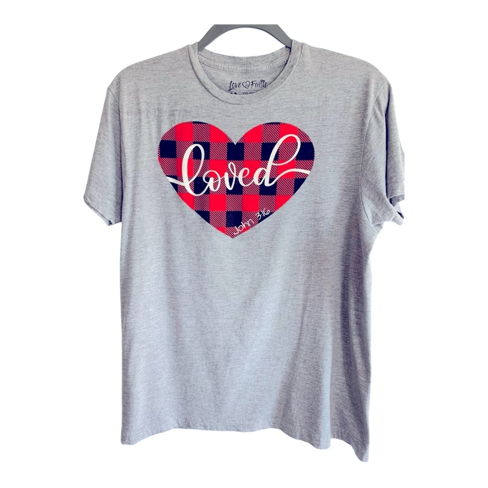 Love In Faith Tee Top Sz M